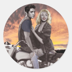 Sunset Ride Ronde Sticker