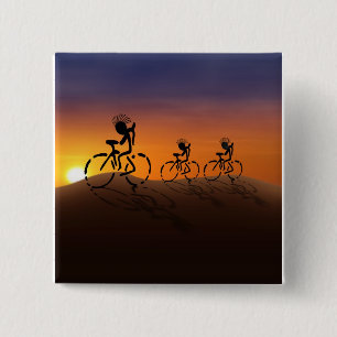 Sunset Riders Vierkante Button 5,1 Cm