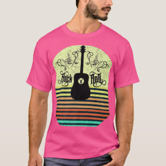 Sunset Rock en Roll Music Guitar Premium T-shirt
