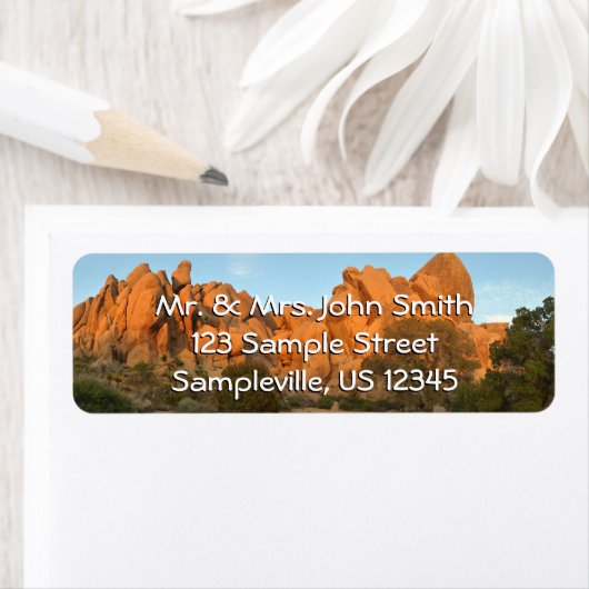 Sunset Rocks bij Joshua Tree Etiket (Insitu)