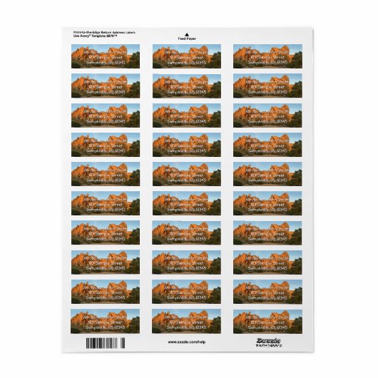 Sunset Rocks bij Joshua Tree Etiket (Full Sheet)