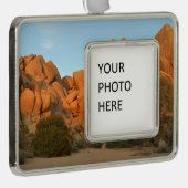 Sunset Rocks bij Joshua Tree Verzilverd Kader Ornament (Rechts)
