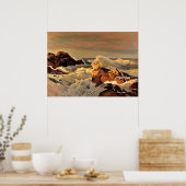 Sunset Rocks schilderij van Frederick Waugh Poster (Keuken)