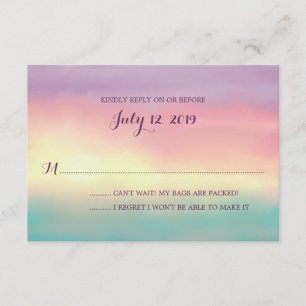 Sunset Romance Mariage RSVP