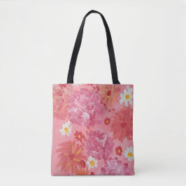Sunset Roos Bloemen Canvas tas