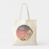 Sunset Roos Gold Floral Moeder Bride Tote Bag (Achterkant)