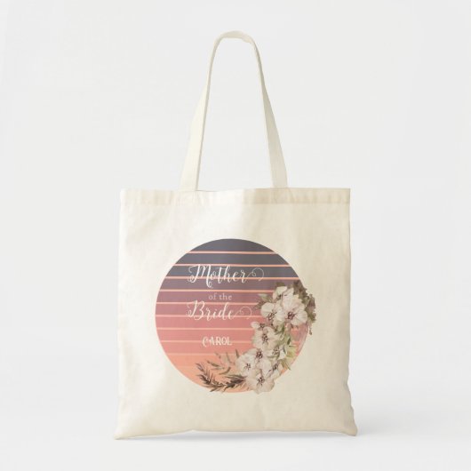 Sunset Roos Gold Floral Moeder Bride Tote Bag (Voorkant)