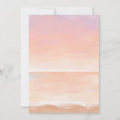 sunset rose beach invitations à mariage (Dos)