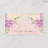 Sunset rose blush sheer bow and Bouquet  Plaatskaartje (Achterkant)