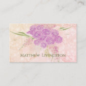 Sunset rose blush sheer bow and Bouquet  Plaatskaartje (Voorkant)