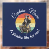 Sunset Rum Skeleton Party Pirate Raamsticker (Vel 2)