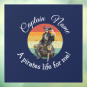 Sunset Rum Skeleton Party Pirate Raamsticker (Vel 3)