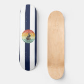 Sunset Rum Skeleton Party Pirate Skateboard (Voorkant)