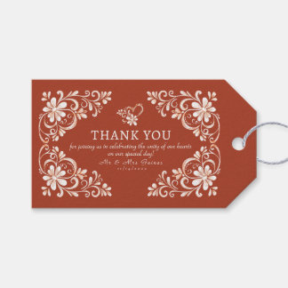 Sunset Rust Shabby Chic Dank u Trouwcadeau Label Cadeaulabel