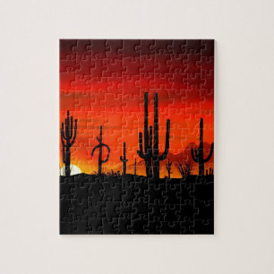 Sunset Saguaros Sonoran Desert Arizona Legpuzzel