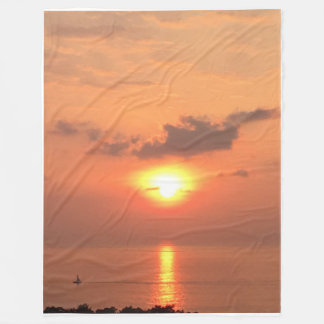 Sunset Sail in Hawaii Fleece Blanket Deken