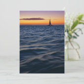Sunset Sail Modern Nautical Invitation (Debout devant)