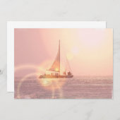 Sunset Sailboat Invitation Kaart (Voorkant / Achterkant)