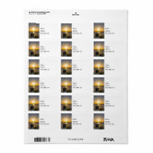 Sunset Sailboat naufrage Gulf Breeze FL Étiquettes (Feuille entière)