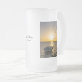 Sunset Sailboat naufrage Gulf Breeze Frosted Mug (Devant droit)