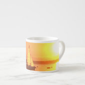 Sunset Sailboot Watch Hill RI Rhode Island Espresso Kop (Voorkant rechts)