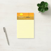 Sunset Sailing Boat, DIY Name Message, Ruled Lines Post-it® Notes (Kantoor)