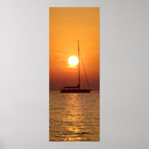 Sunset Sailing (thin) - poster
