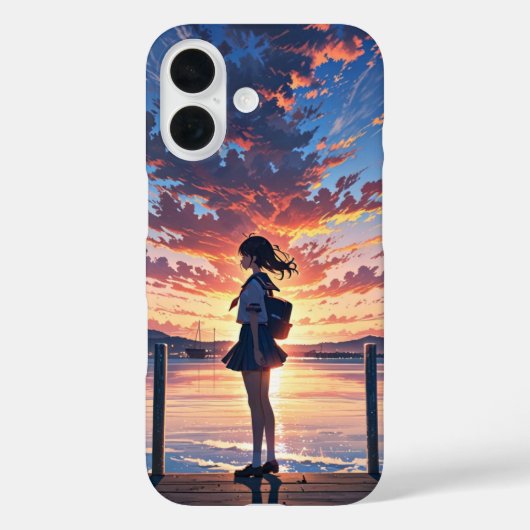 Sunset Sailor Girl Case-Mate iPhone Case (Achterkant)