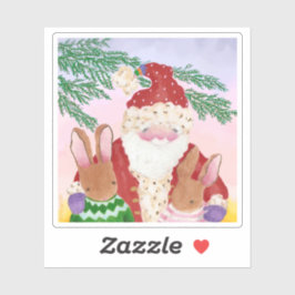 Sunset Santa Sticker