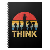 Sunset Schaakkunst – Inspirerend "Denk" Notitieboek (Voorkant)