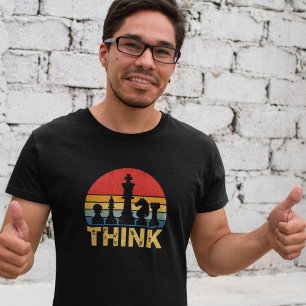 Sunset Schaakkunst – Inspirerend "Denk" T-shirt