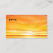 Sunset Schilderachtig reisbureau ontwerp Visitekaartje (Achterkant)