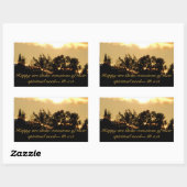 Sunset Scripture text Rechthoekige Sticker (Vel)