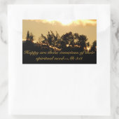 Sunset Scripture text Rechthoekige Sticker (Tas)