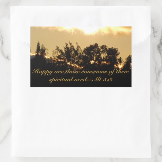 Sunset Scripture text Rechthoekige Sticker (Tas)