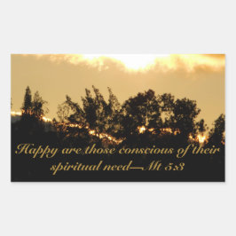 Sunset Scripture text Rechthoekige Sticker