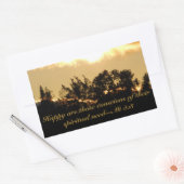 Sunset Scripture text Rechthoekige Sticker (Envelop)