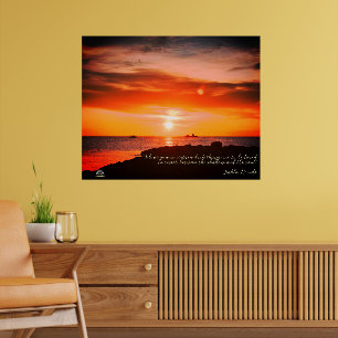 Sunset & Sea avec une citation de Linandara Poster