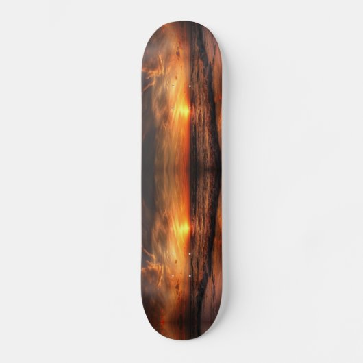Sunset Sea Waves Skateboard (Recto)