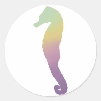 Sunset Seahorse Gradient Sticker
