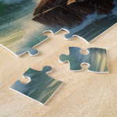 Sunset Seascape Schilderkunst Legpuzzel (Zijkant)