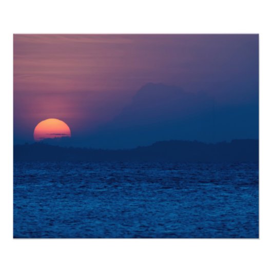 Sunset seen foto afdruk (Voorkant)