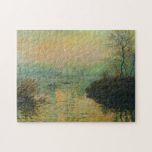 Sunset Seine Lavacourt Winter Monet Fine Art Legpuzzel