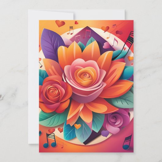 Sunset Serenade Faire-part de mariage (Devant)