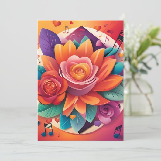 Sunset Serenade Faire-part de mariage (Debout devant)