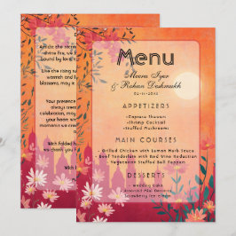 Sunset Serenade Pedestal Wedding Menu