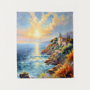 Sunset Serenity beroemd gemaakt door The Mediterra Wandkleed