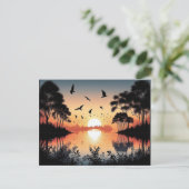 Sunset Serenity Briefkaart (Staand voorkant)