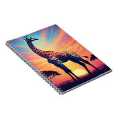 Sunset Serenity Giraffe Notitieboek (Rechterzijde)