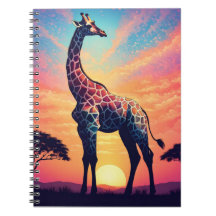 Sunset Serenity Giraffe Notitieboek
